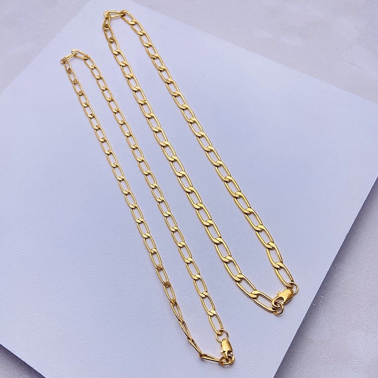 Flat Cuban Chain Necklace