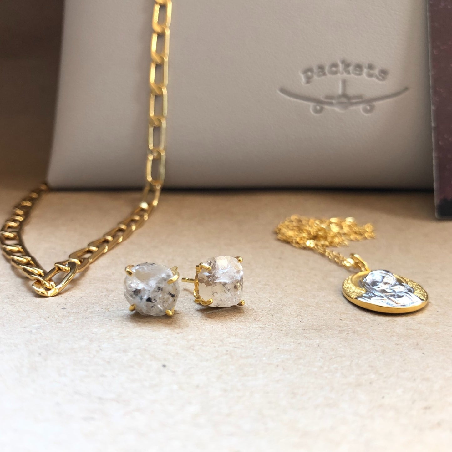 Herkimer Diamond Studs