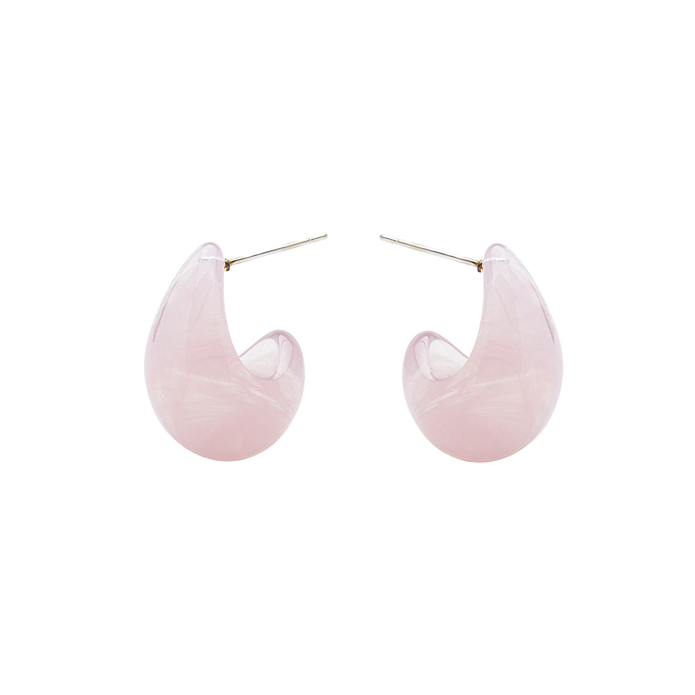Cotton Candy Resin Hoop Earrings