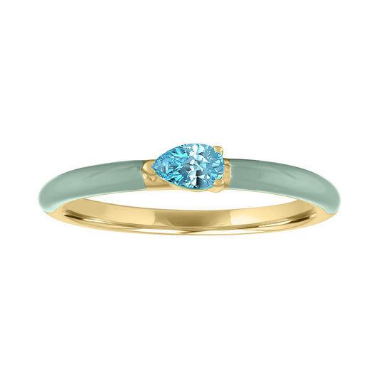 Jeweled Enamel Band Ring